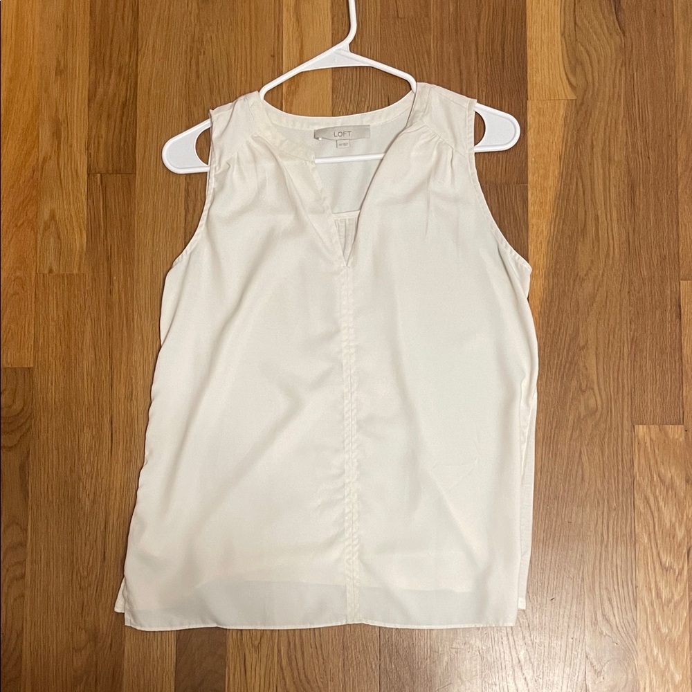 LOFT White Sleeveless Top